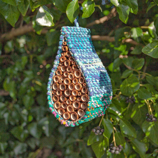 Artisan Bee & Insect Hotel  Handmade and Fair Trade Garden Gifts - hanging on tree