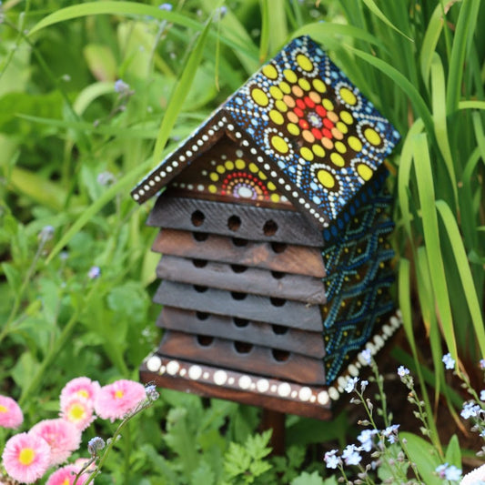 Balinese Artisan Bee Hotel - wooden bee hotel