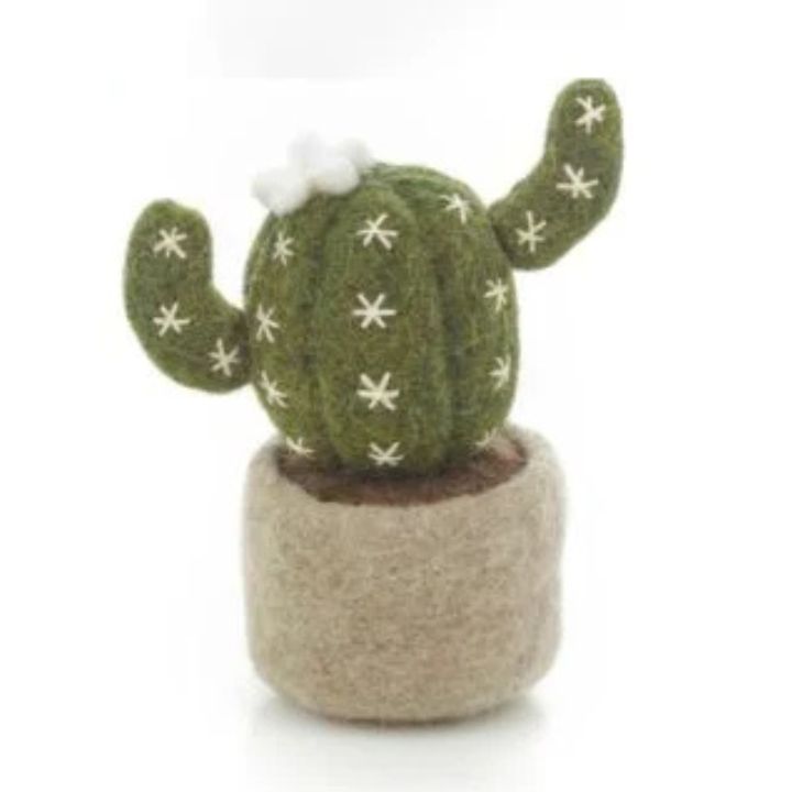 Barrel Cactus Hand Felted & Fair Trade Mini Houseplant | felt plant
