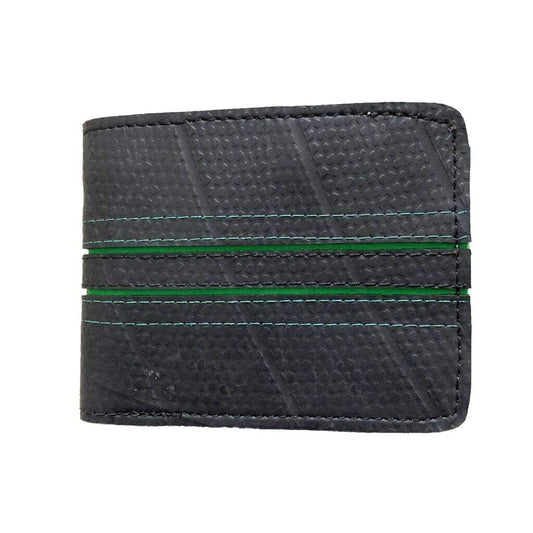 Bifold wallet made from recycled inner tubes