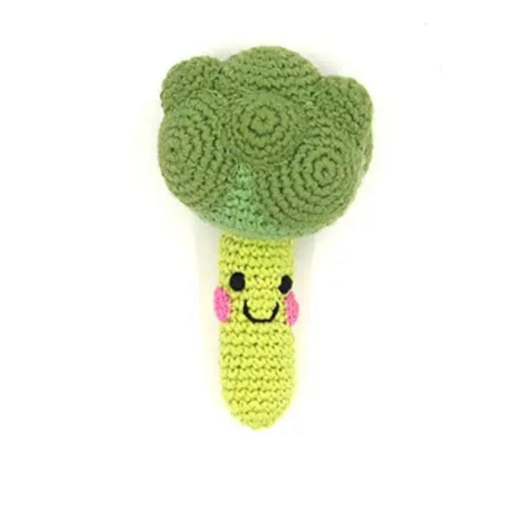 Broccoli rattle toy - handmade and Fair Trade baby rattle