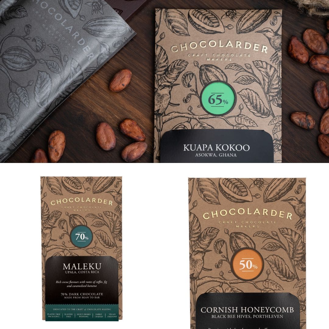 Chocolate lover's trio - ethical chocolate bar gift set