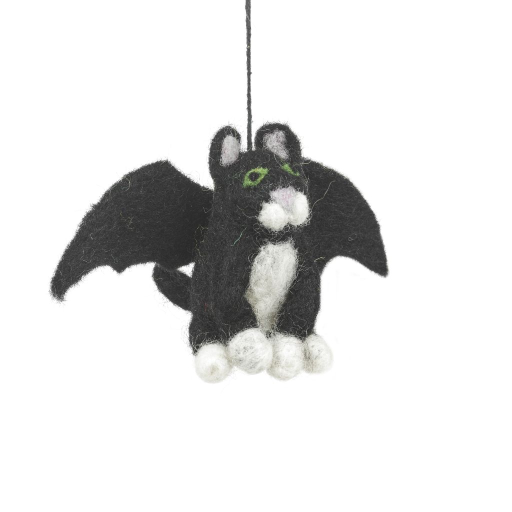 Batty Catty Felt Halloween Decoration