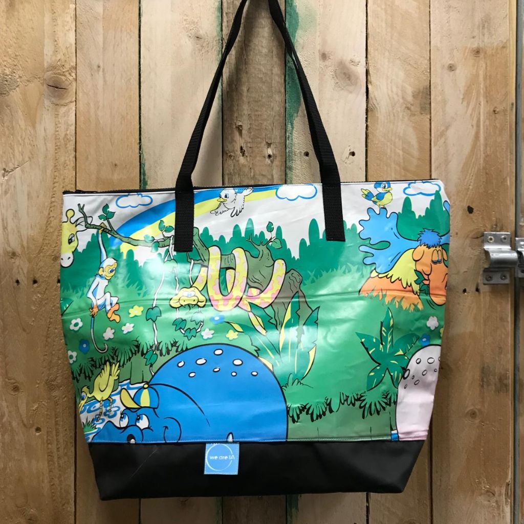 NEW! XL Tote Bag made from Salvaged Inflatables