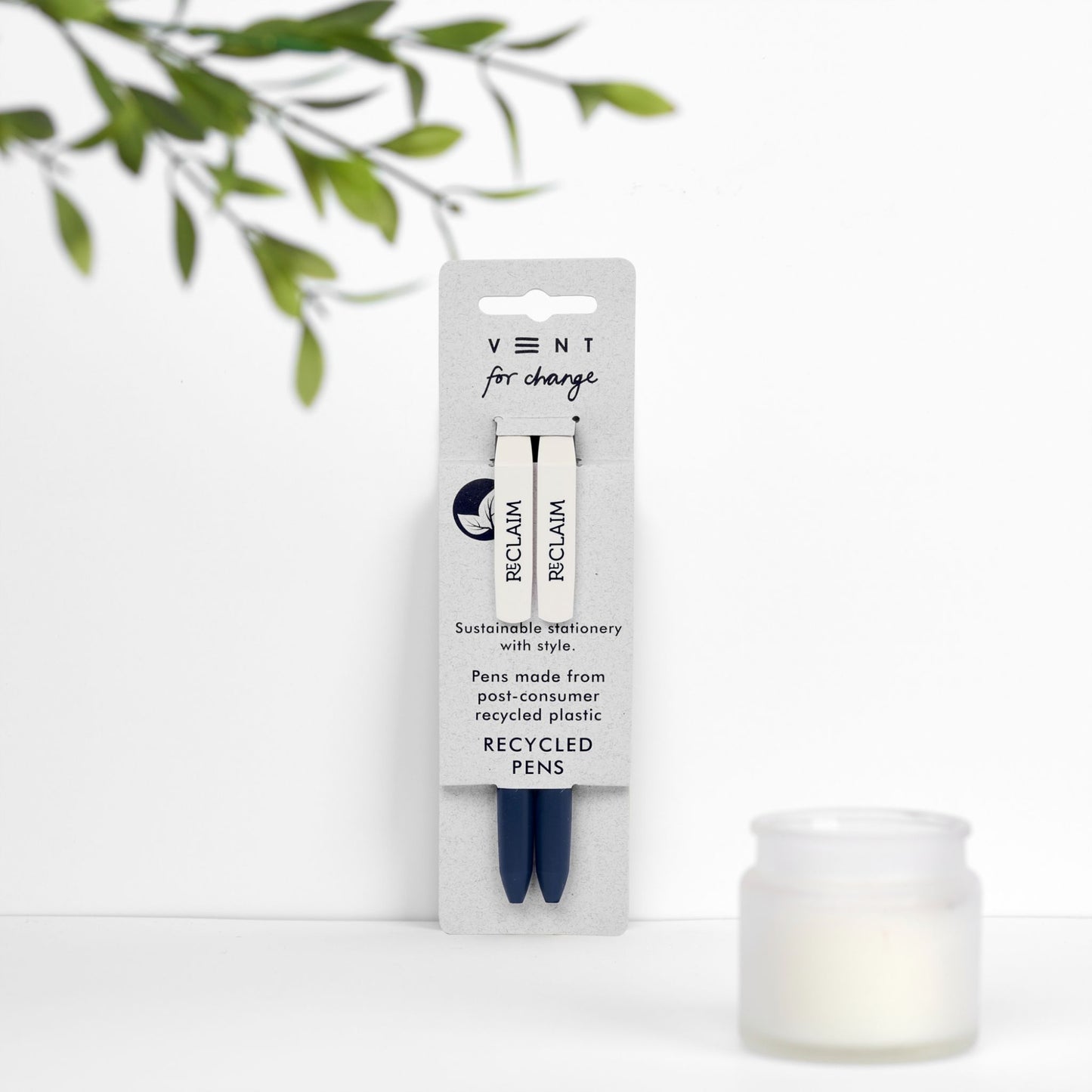 Recycled Pens Reclaim Design - blue design