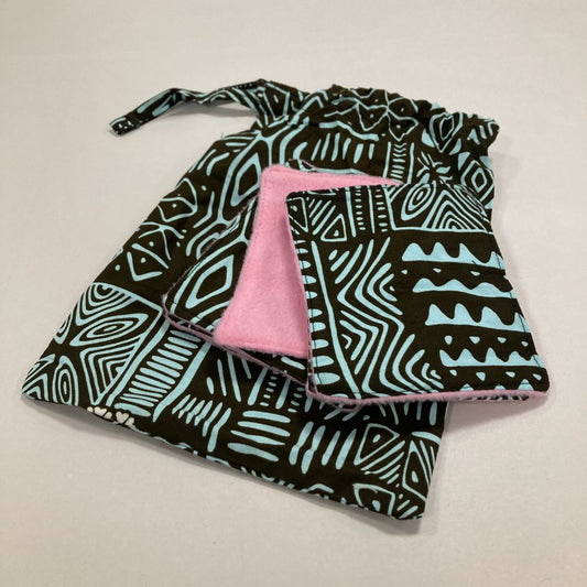 Reusable make up remover pads gift set - blue wave