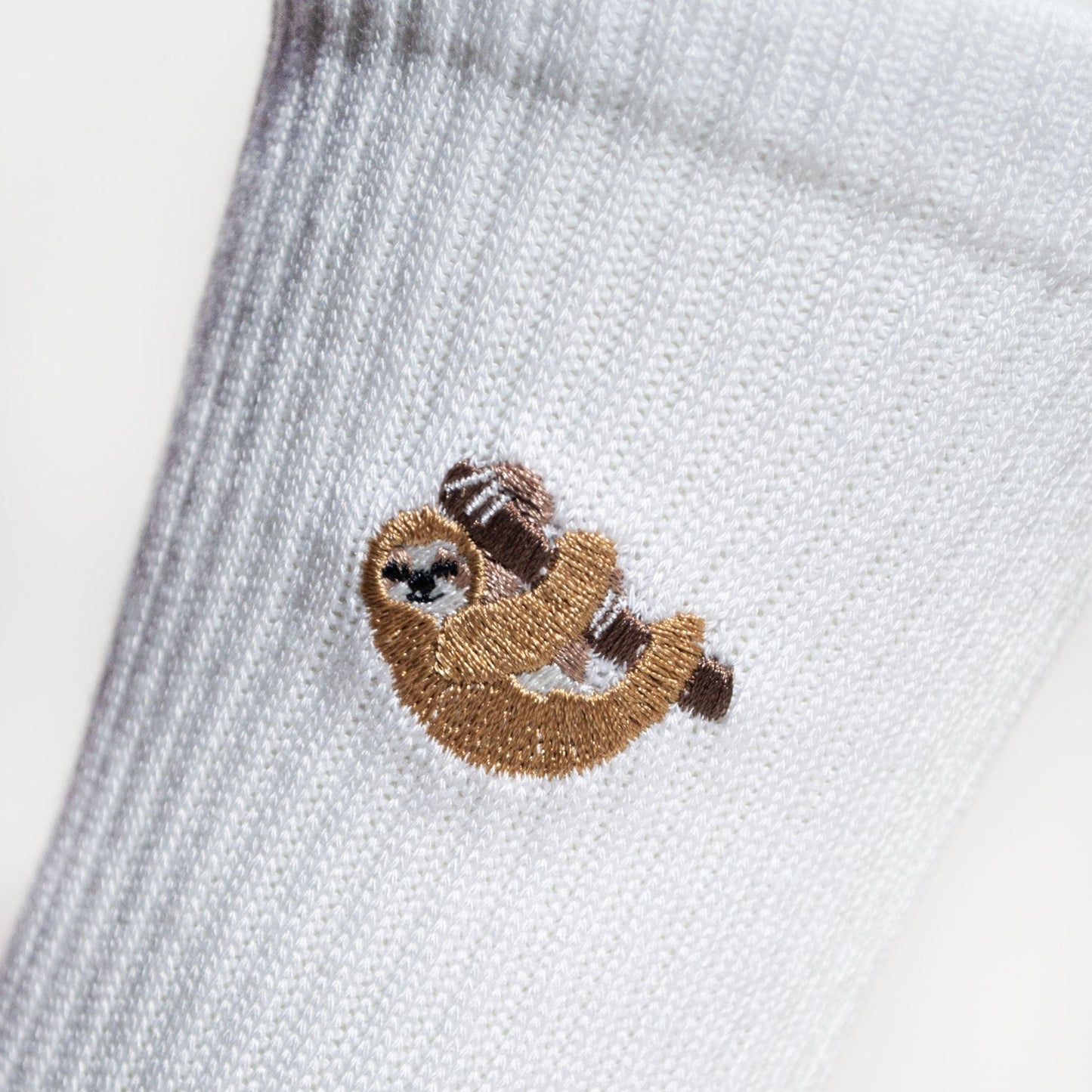 Save sloths Luxury Ribbed Bamboo Socks - sloth motif