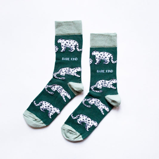 Socks That Save Snow Leopards Bamboo Socks  2 Adult Sizes