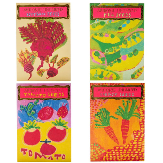 Vegetable seed gift set - tomato, pea, carrot and beetroot