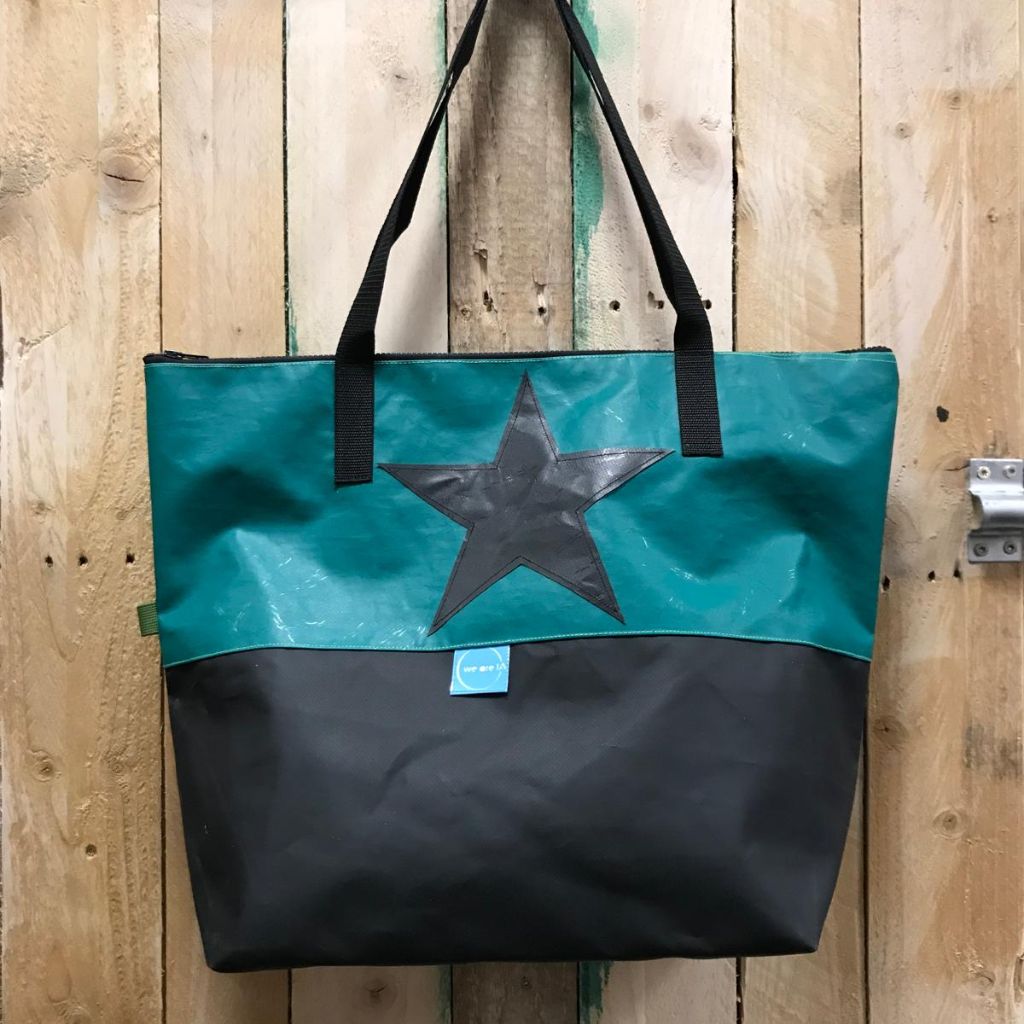 NEW! XL Tote Bag made from Salvaged Inflatables