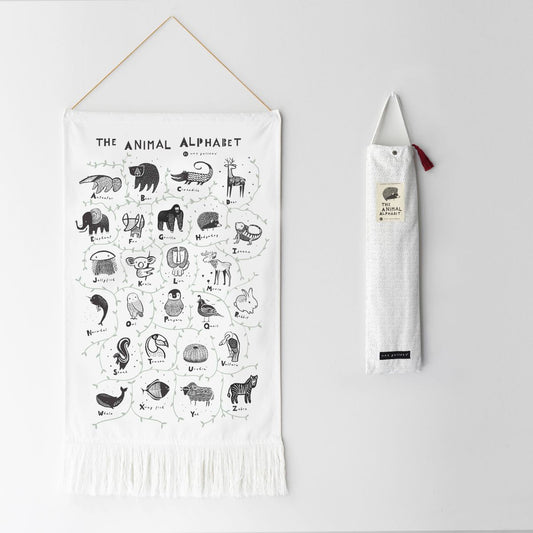 Animal alphabet printed tapestry - baby gift from Wee Gallery
