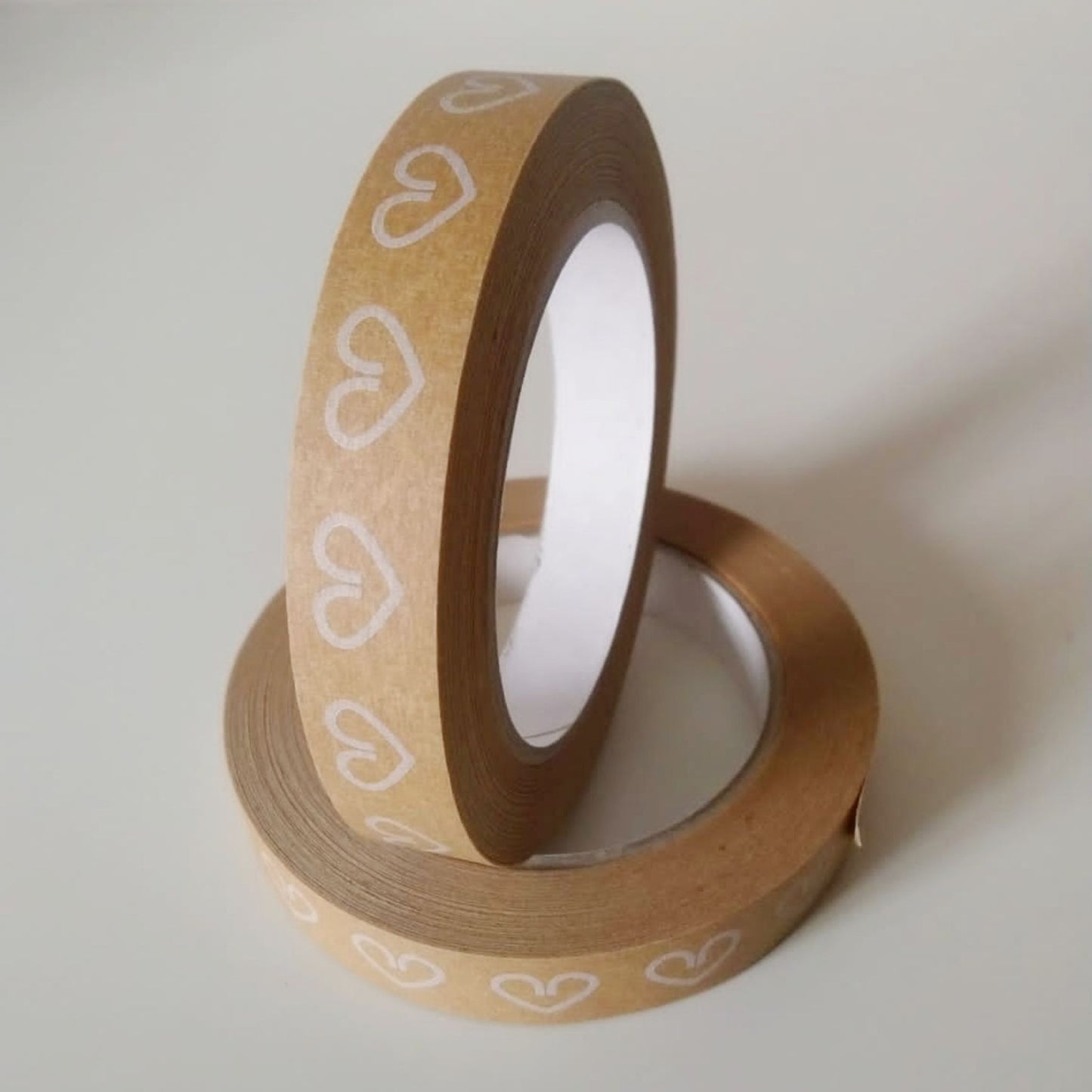 Hearts Eco Friendly Paper Tape - kraft