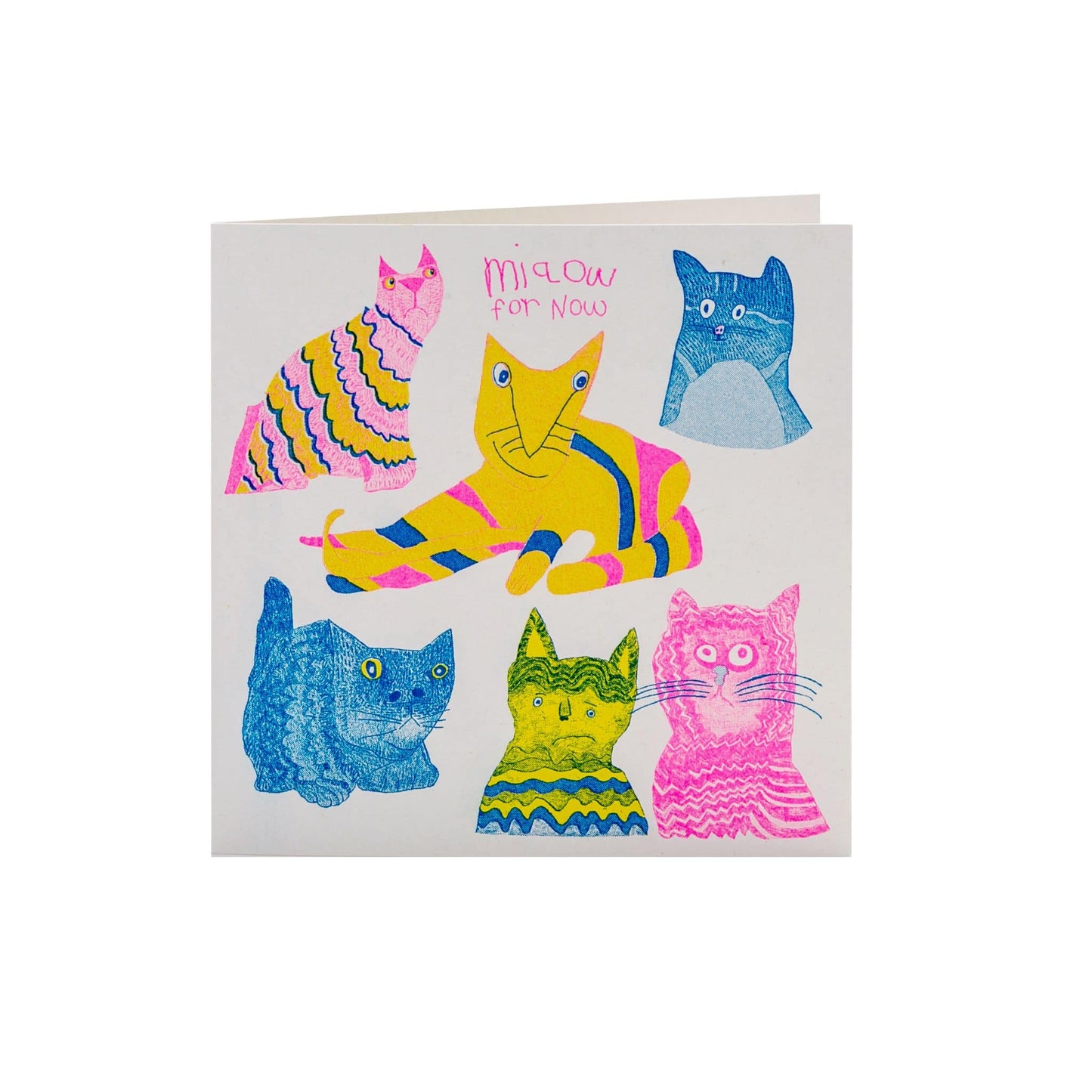 Miaow For Now Blank Recycled Card