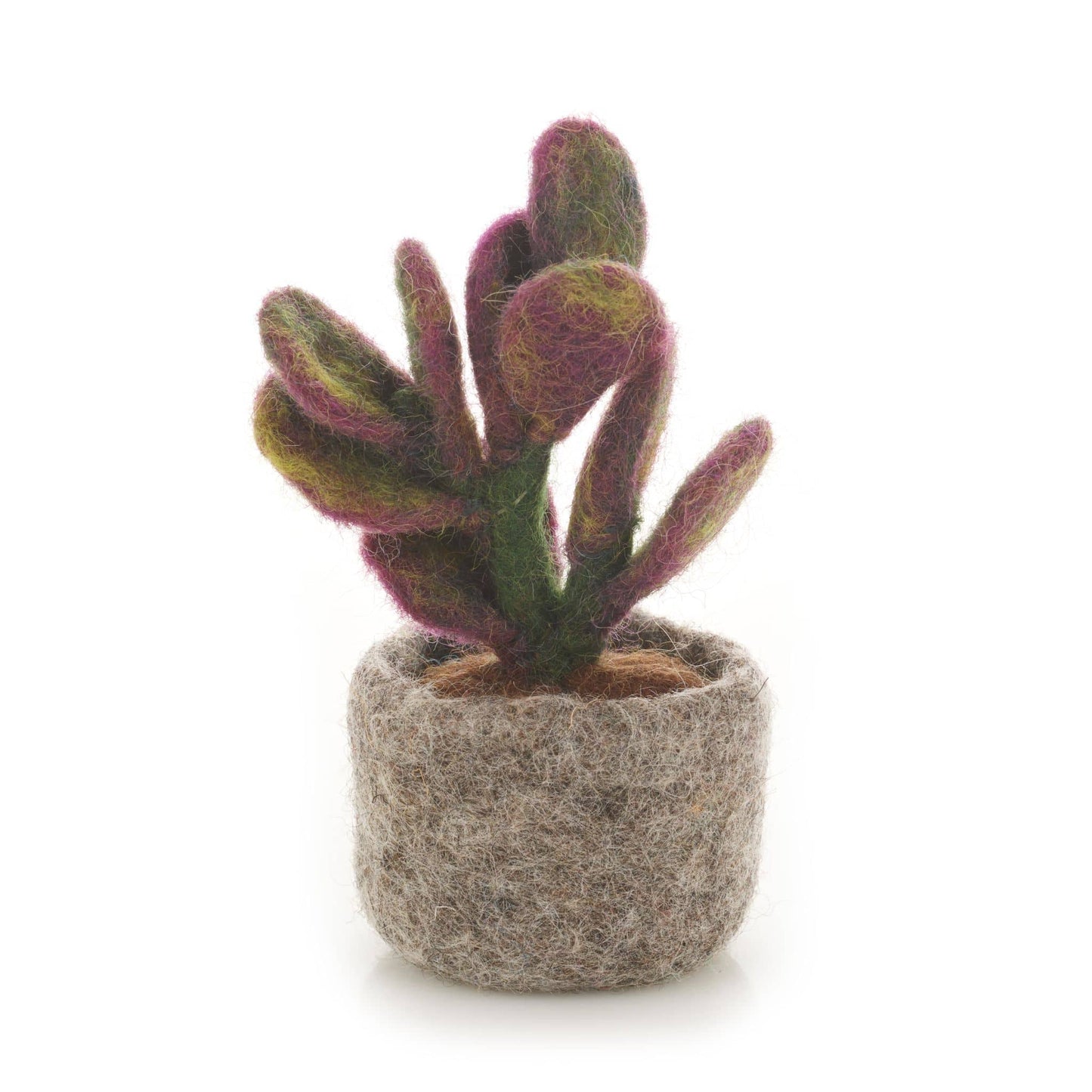 Miniature Houseplant Hand Felted & Fair Trade Ficus Elastica | Handmade and Fair Trade decoration