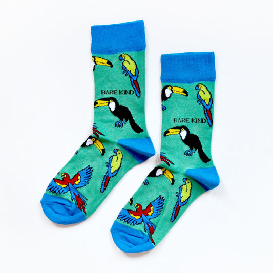 Socks Taking Care of Toucans  Bamboo Socks - 2 Adult Sizes