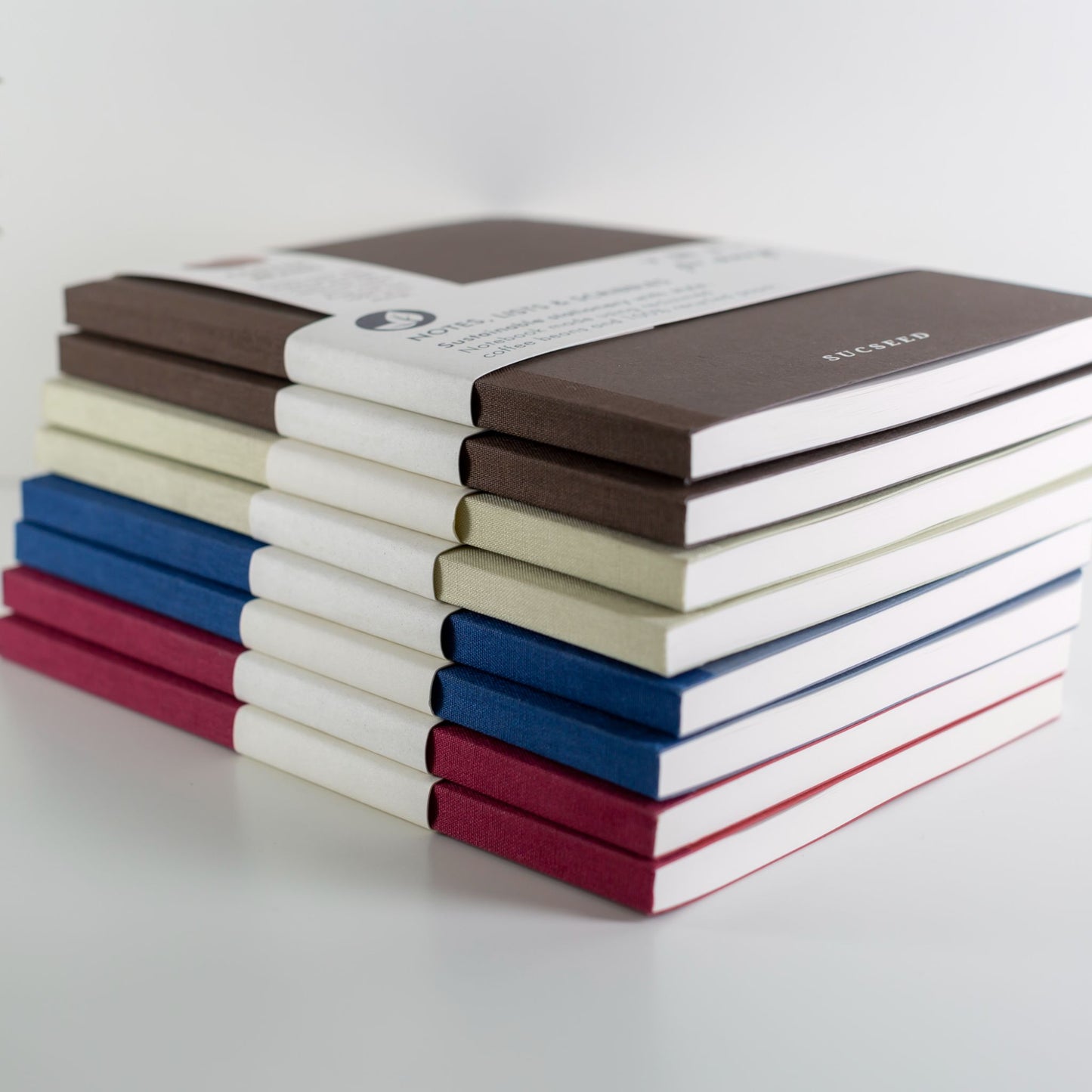 Sucseed Recycled A5 Notebook - stacked