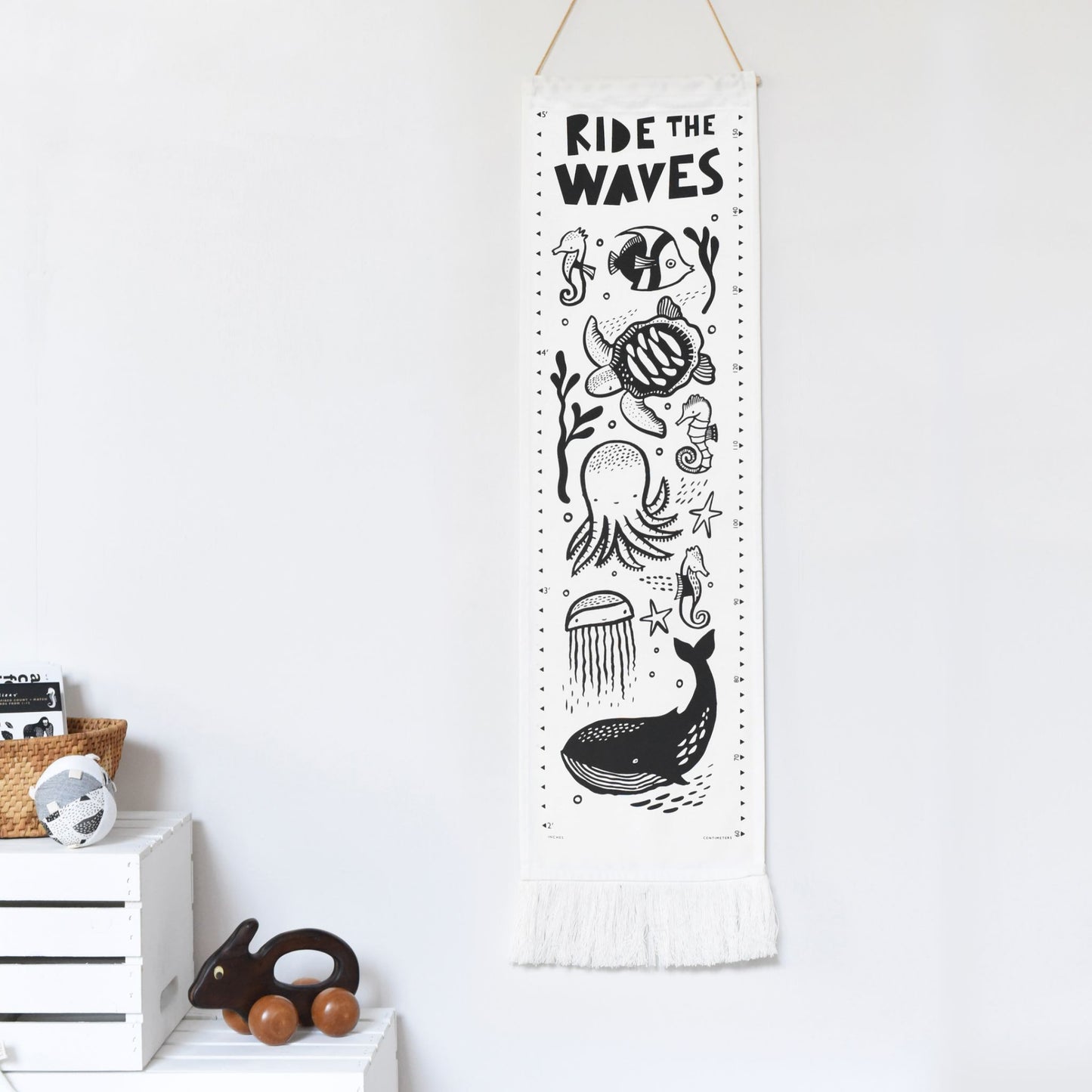 Wee Gallery Growth Chart Ocean - nursery decoration in organic cotton