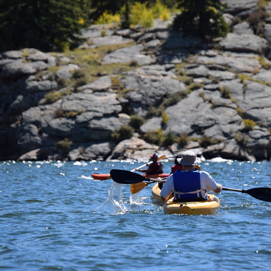 People kayaking