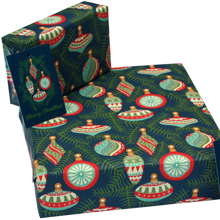 Festive favourites: Recycled Christmas wrapping paper - Christmas baubles