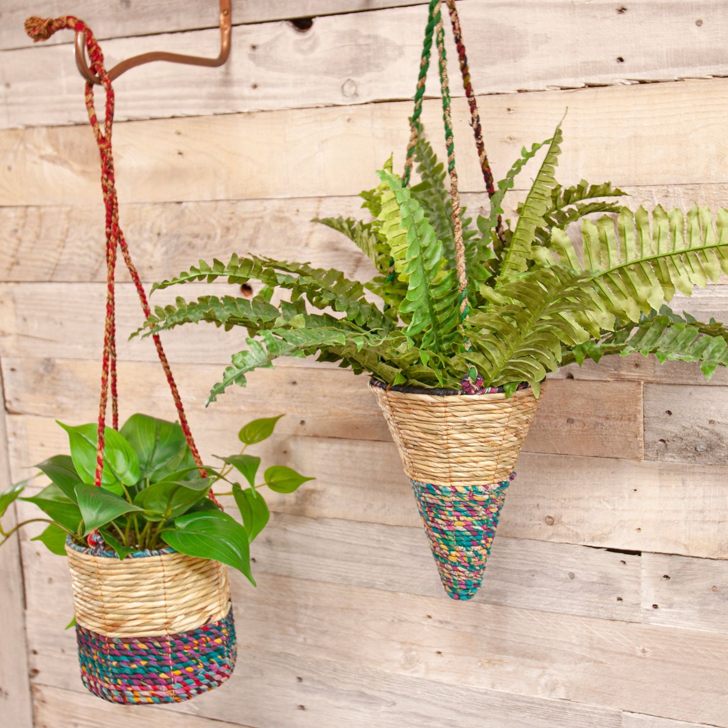 Artisan Hanging Planter - cone and round