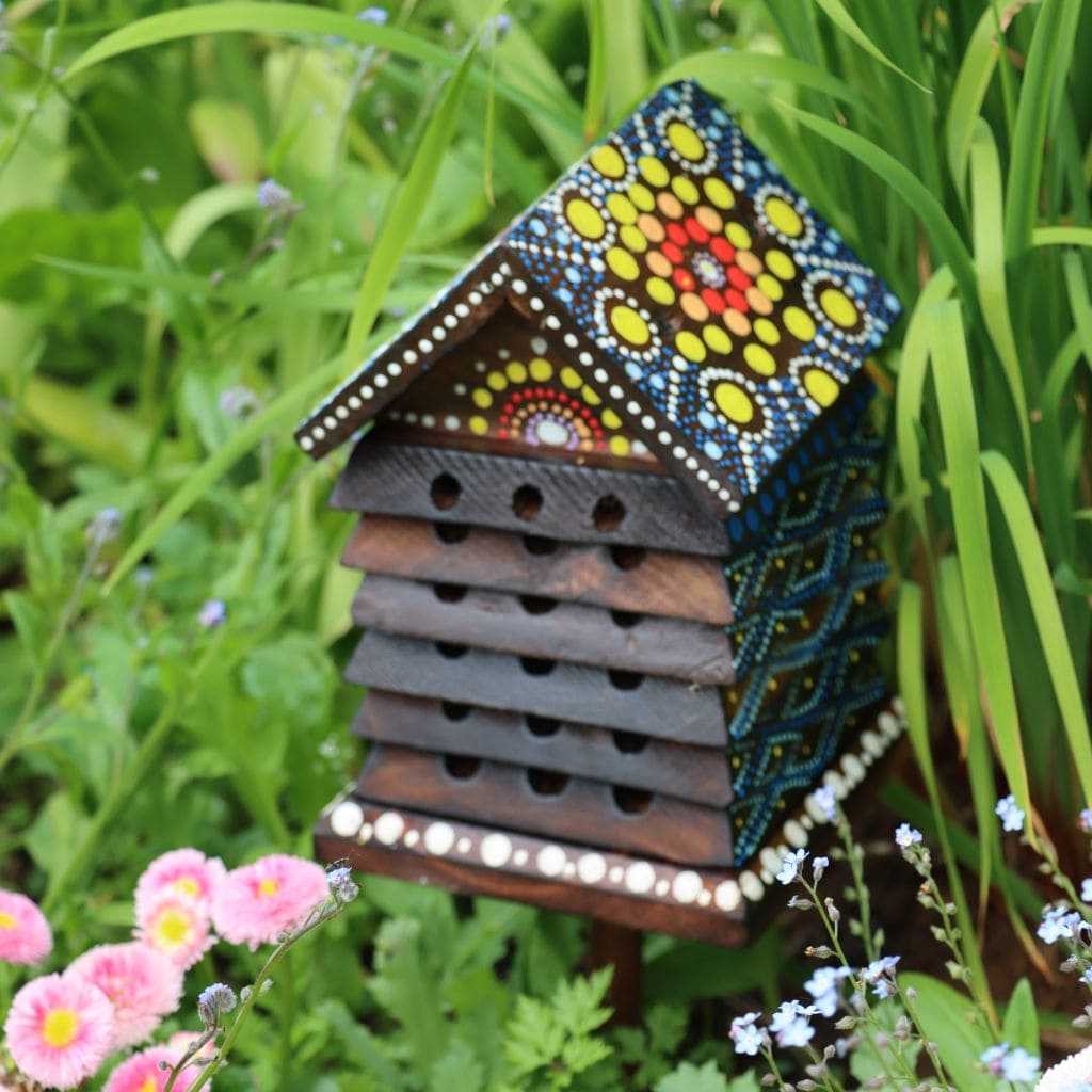 Balinese Artisan Bee Hotel - wooden bee hotel
