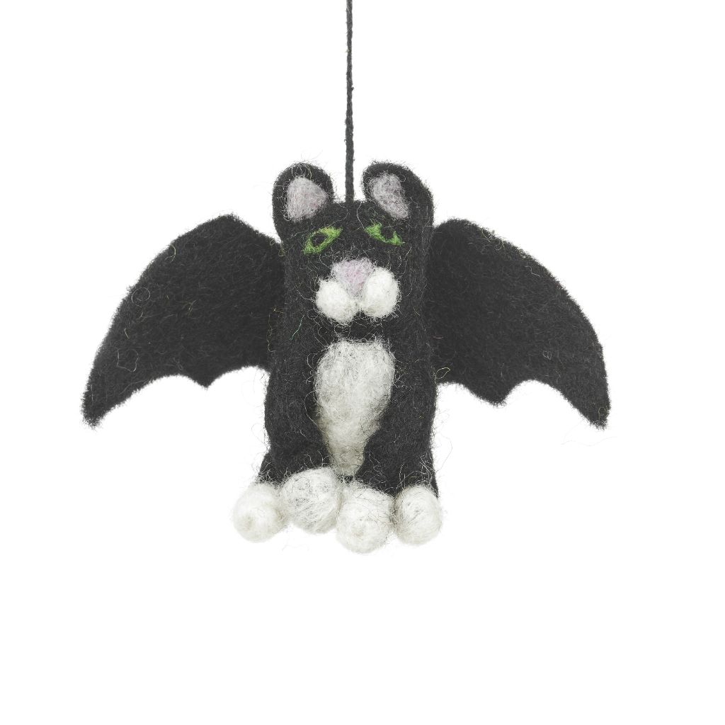 Felt batty catty Halloween decoration