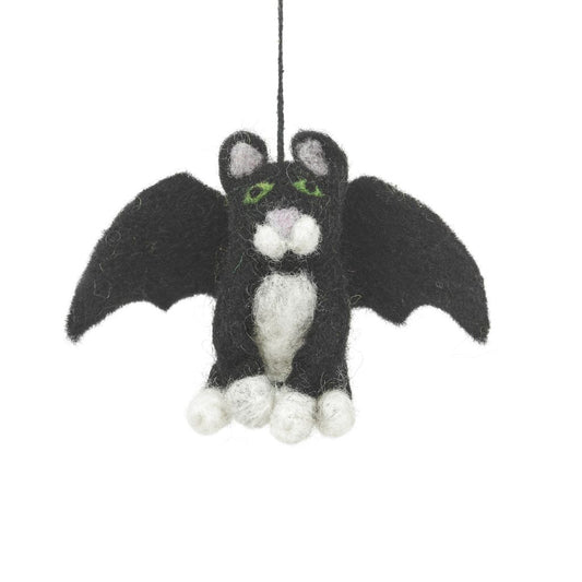 Felt batty catty Halloween decoration