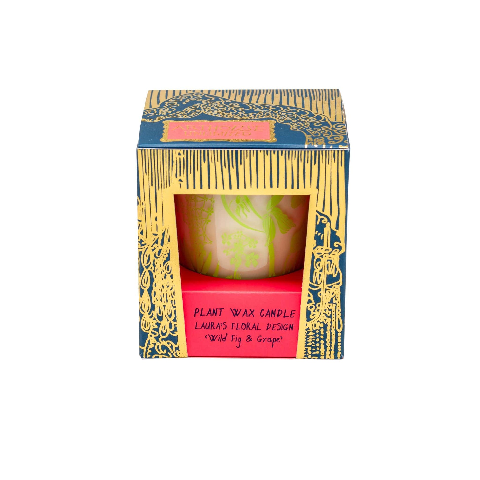 Floral Plant Wax Candle  Wild Fig & Grape - in new packaging