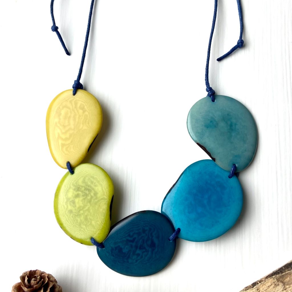 Handmade & Ethical Bead Necklace  5-Bead Zesty