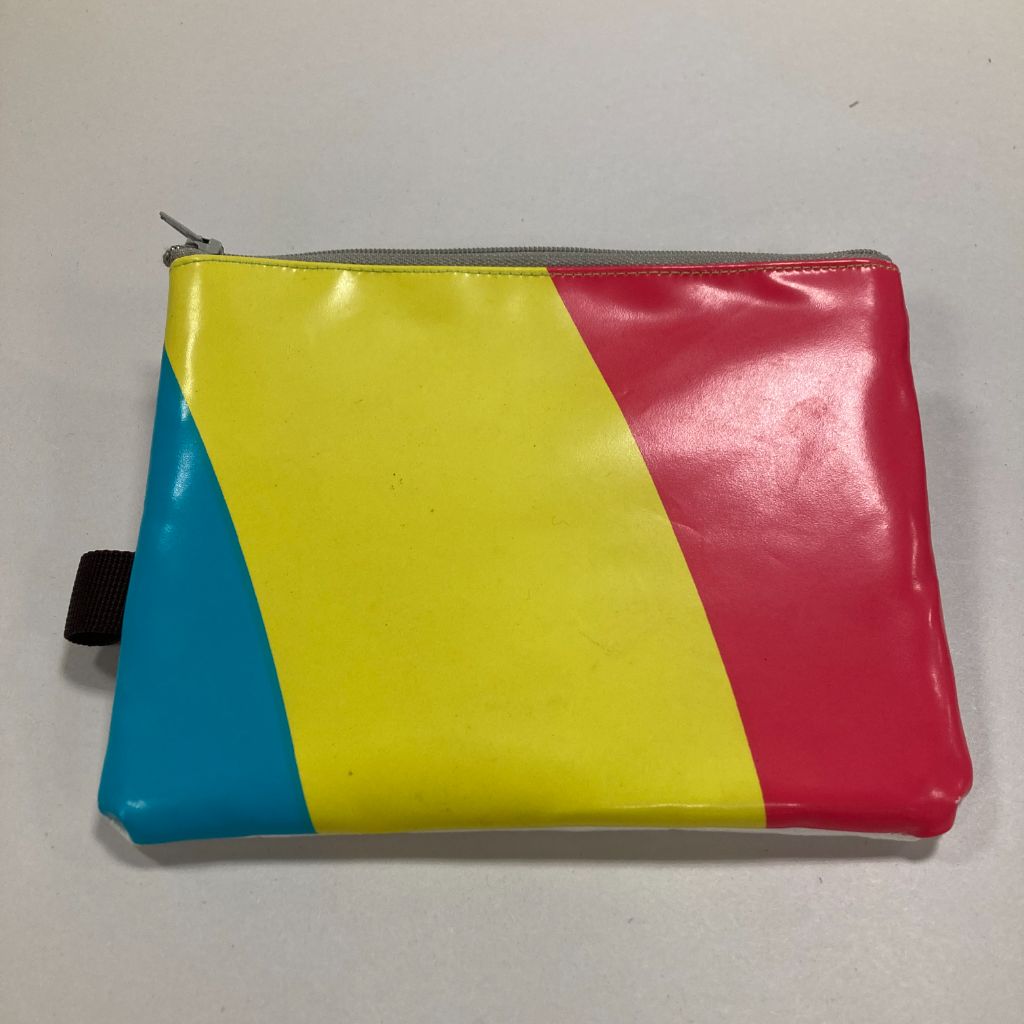 Medium Zipped Pouch made from Inflatables - multi