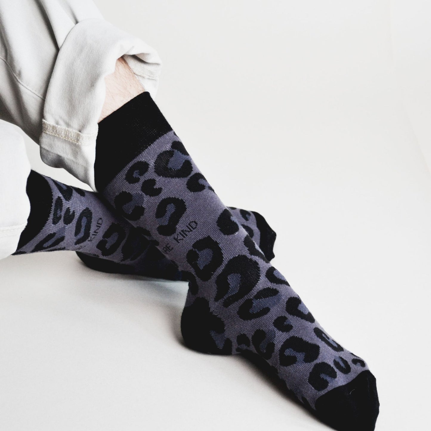 Panther Print Socks that Help Save Panthers - worn