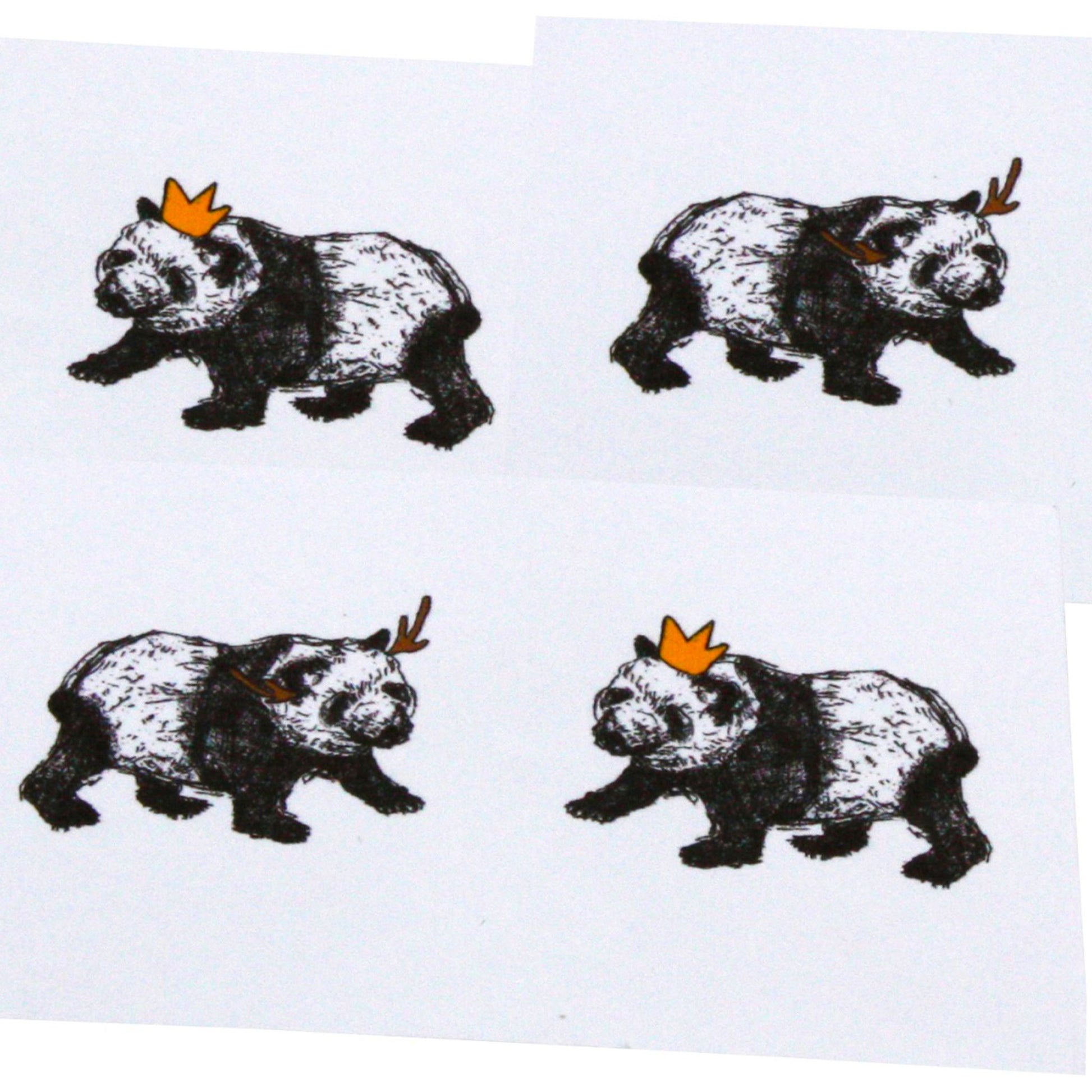 3 Pack Christmas Eco-friendly Wrapping Paper Pack - pandas design