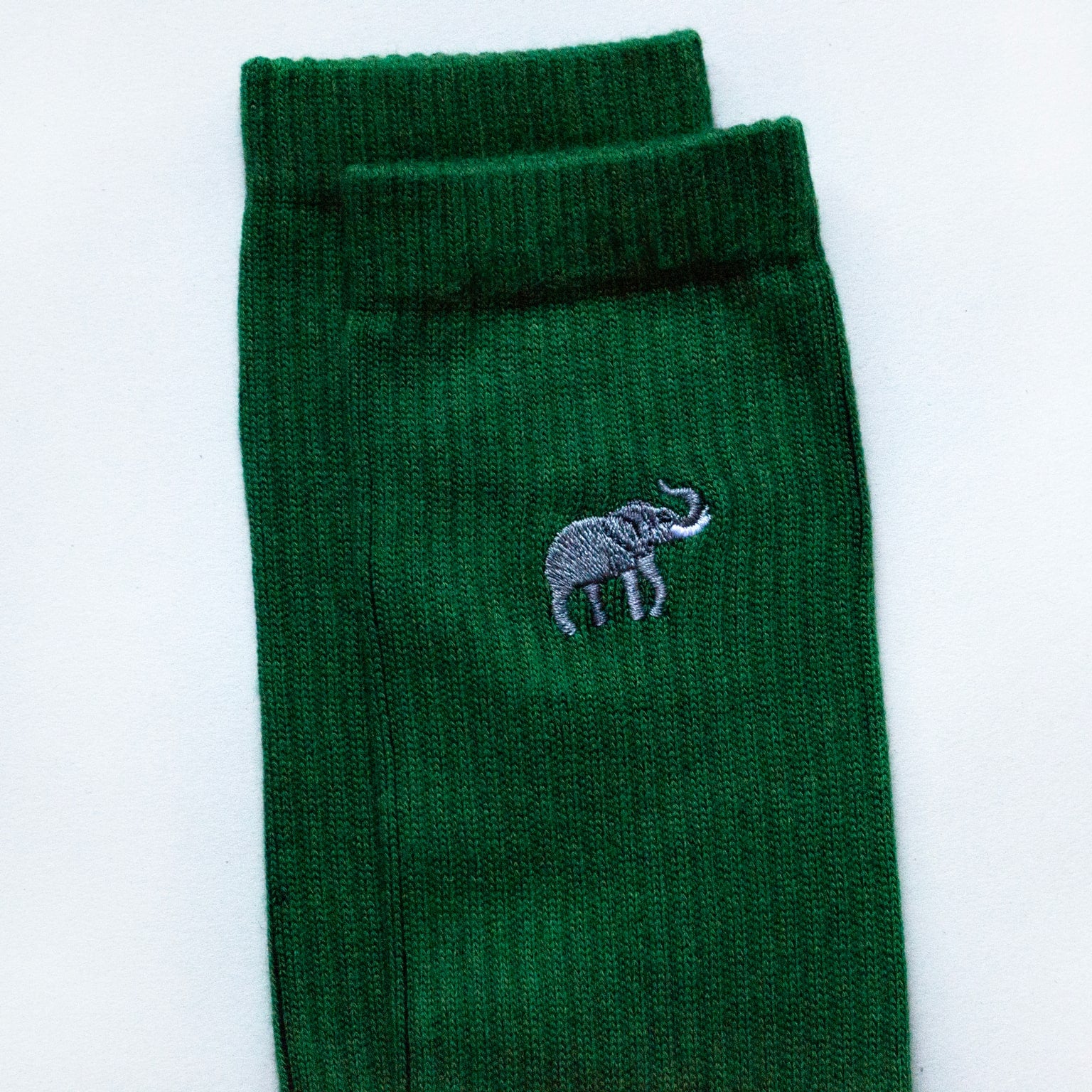 Save the Elephants | Luxury Ribbed Bamboo Socks - elephant motif