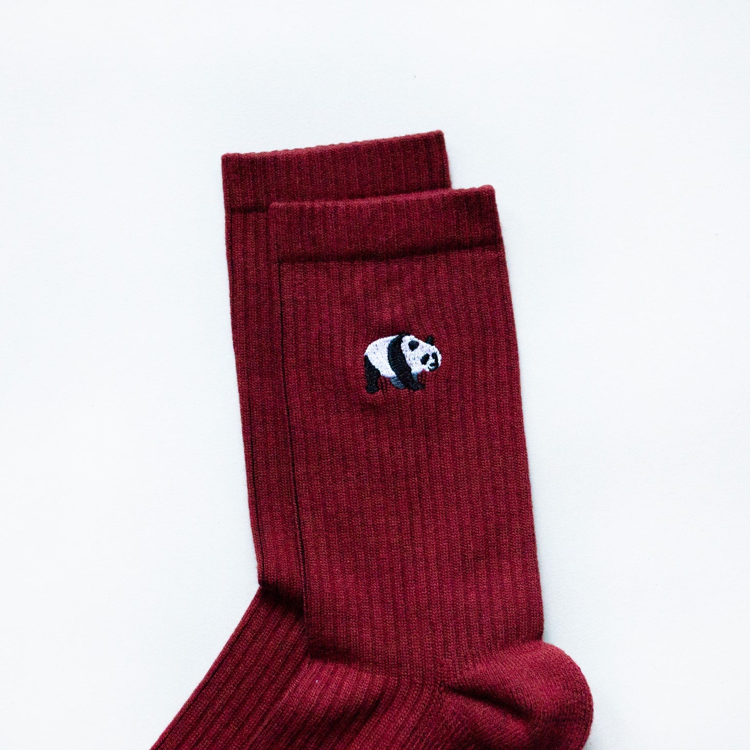 Save the Pandas  Luxury Ribbed Bamboo Socks - ankle