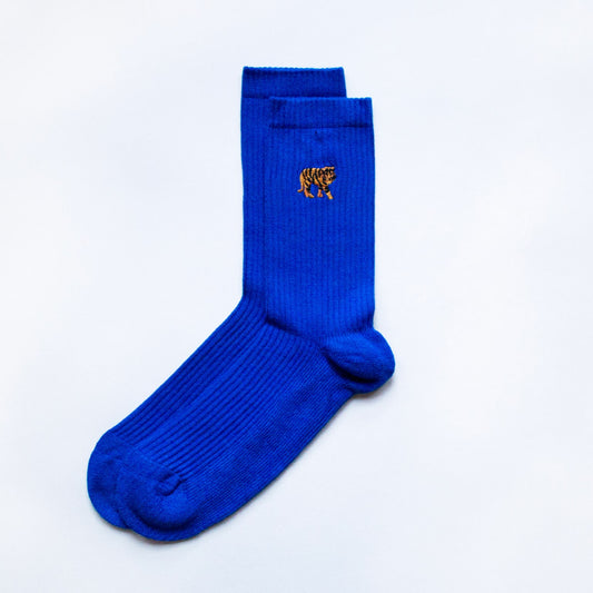 Save the Tigers | Premium Ribbed Bamboo Socks - full sock