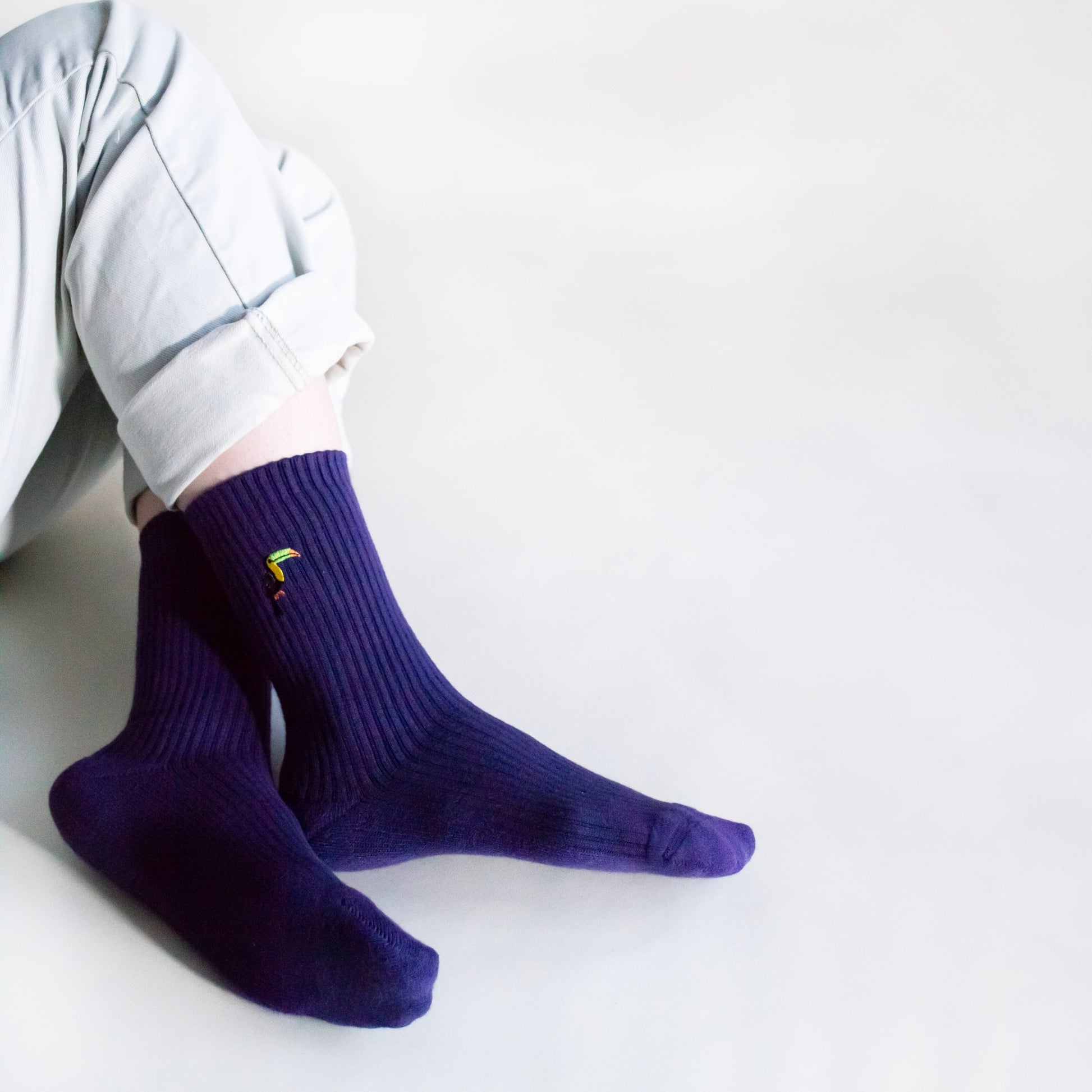  Save the Toucans | Luxury Ribbed Bamboo Socks - worn