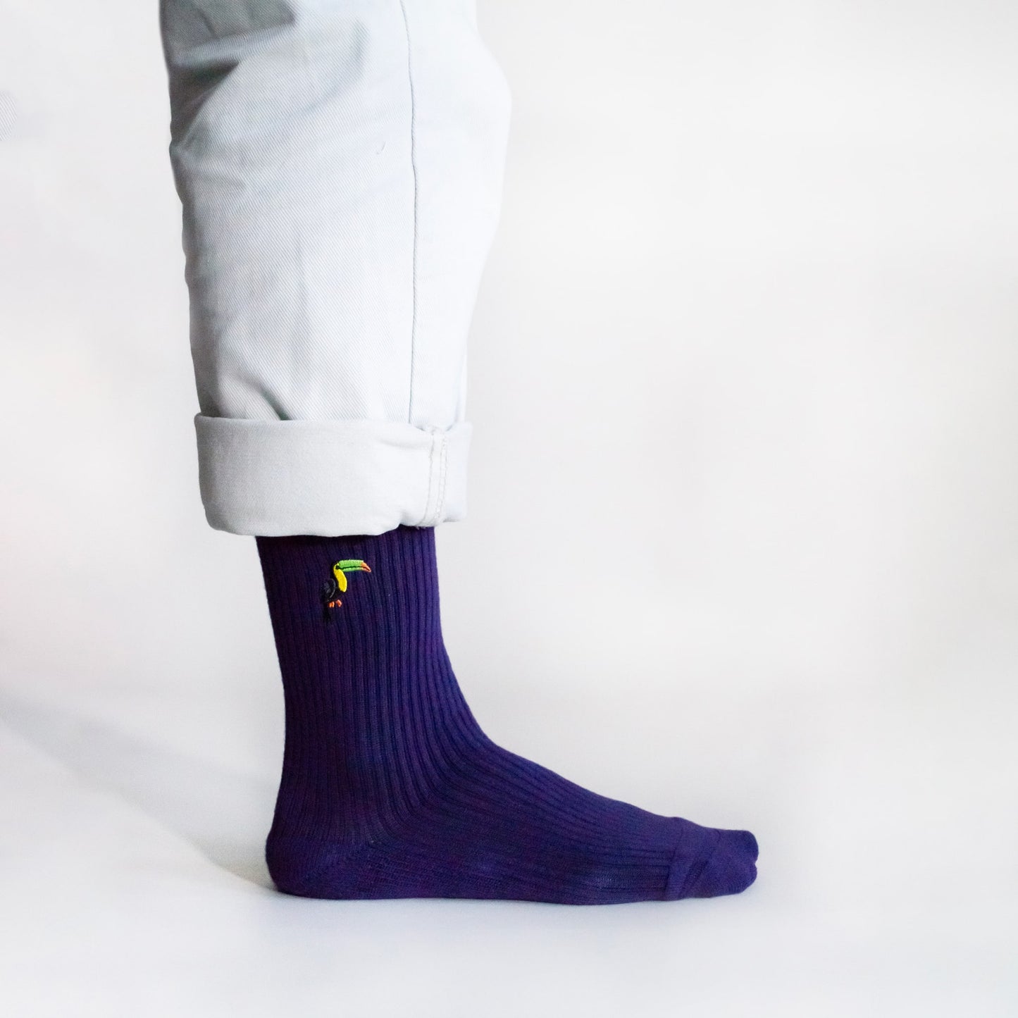  Save the Toucans | Luxury Ribbed Bamboo Socks - worn