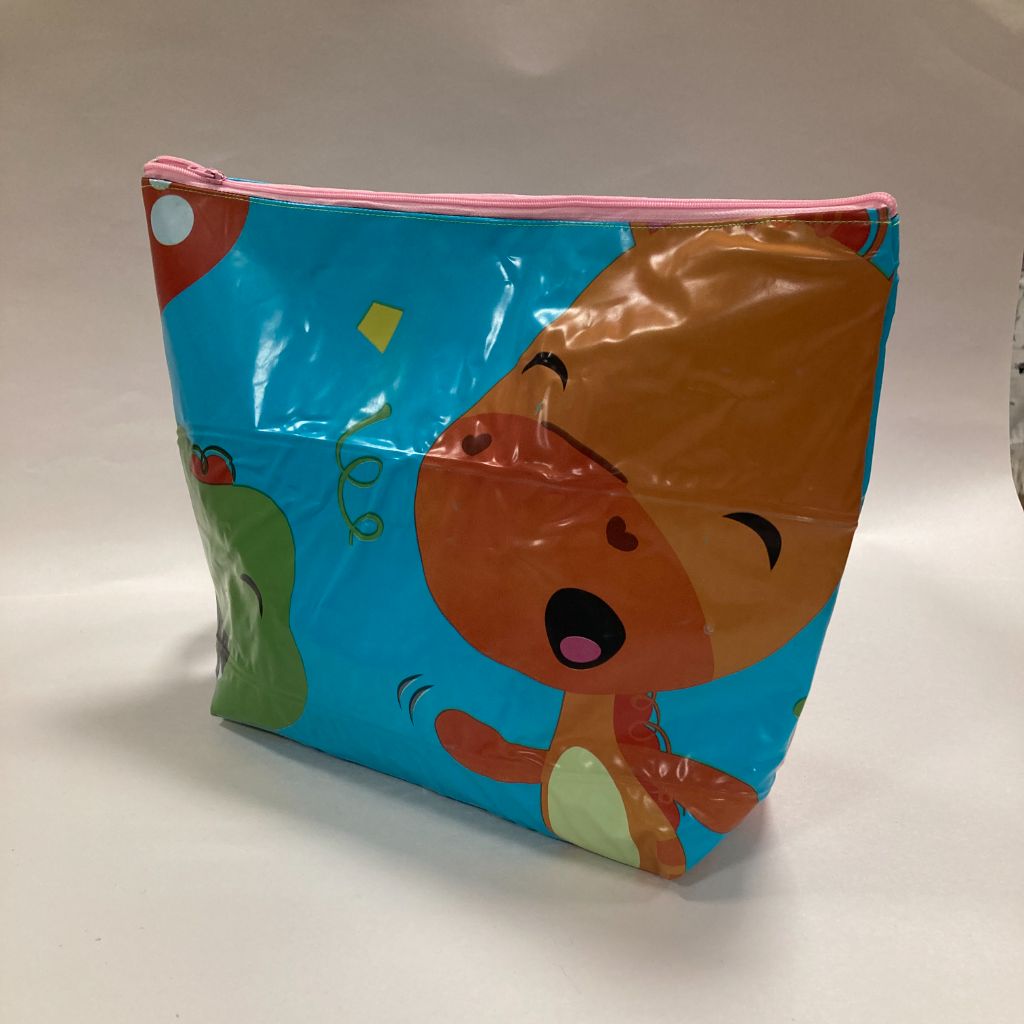 Stand up Large Washbag made from Inflatables - blue characters