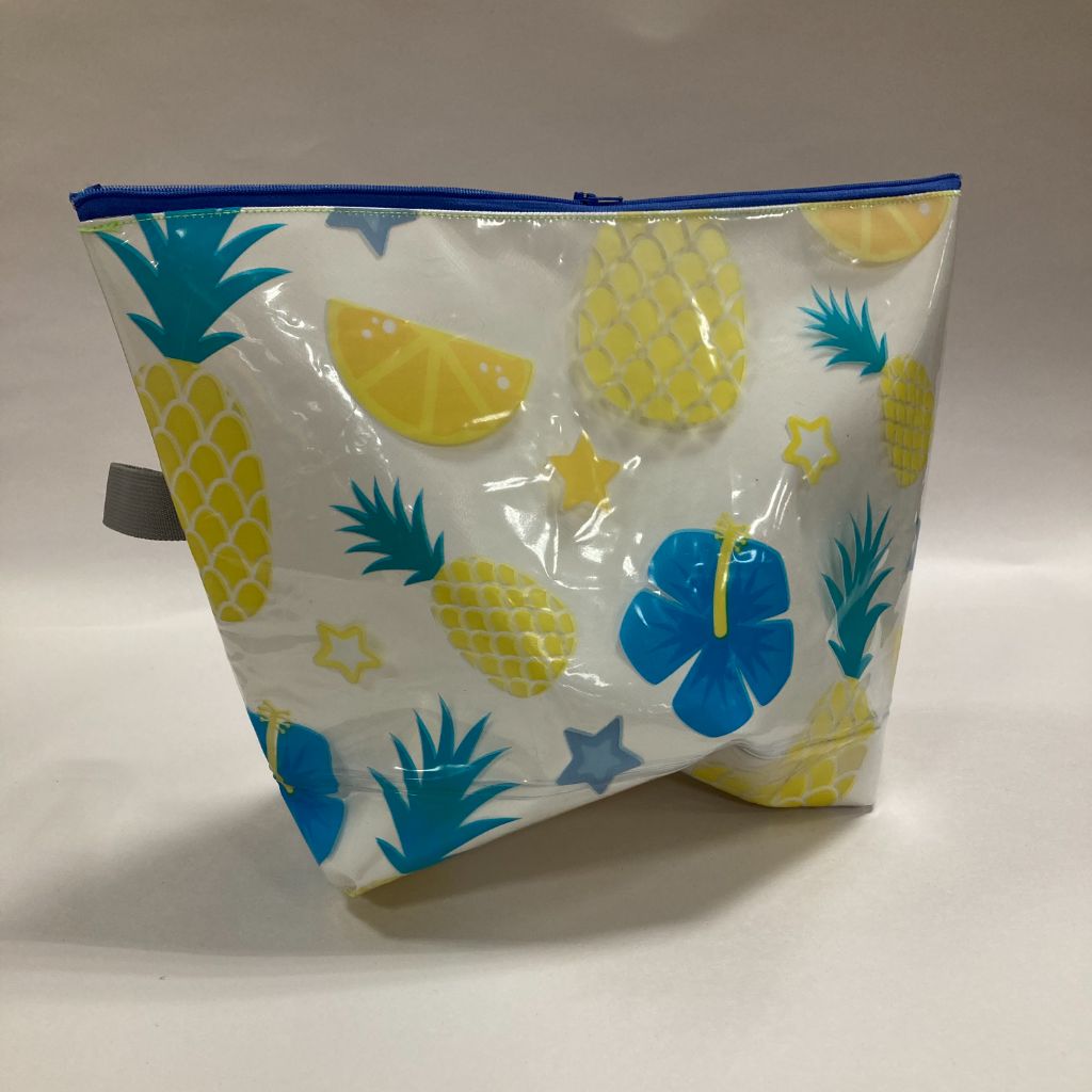 Stand up Large Washbag made from Inflatables - pineapples