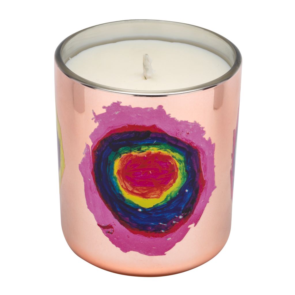 Hand-poured plant wax candle in decorative reusable tumbler