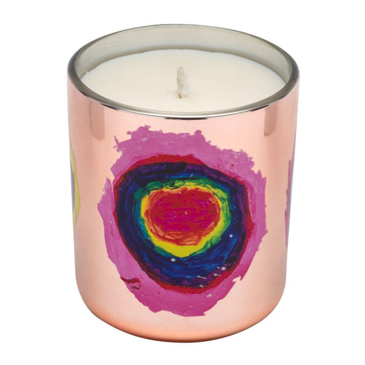 Hand-poured plant wax candle in decorative reusable tumbler