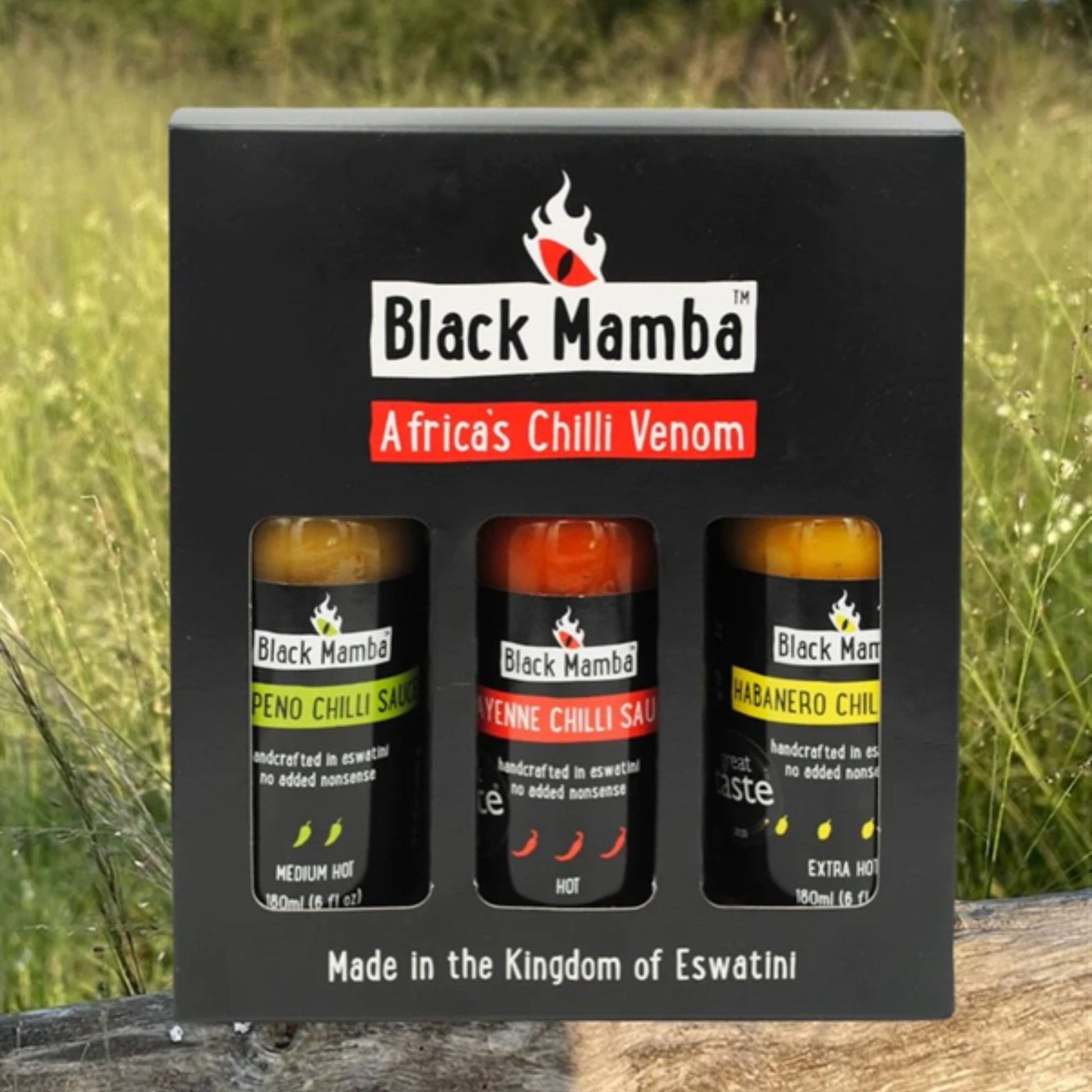 Venom Chilli Sauce Trio Gift Set - nature background