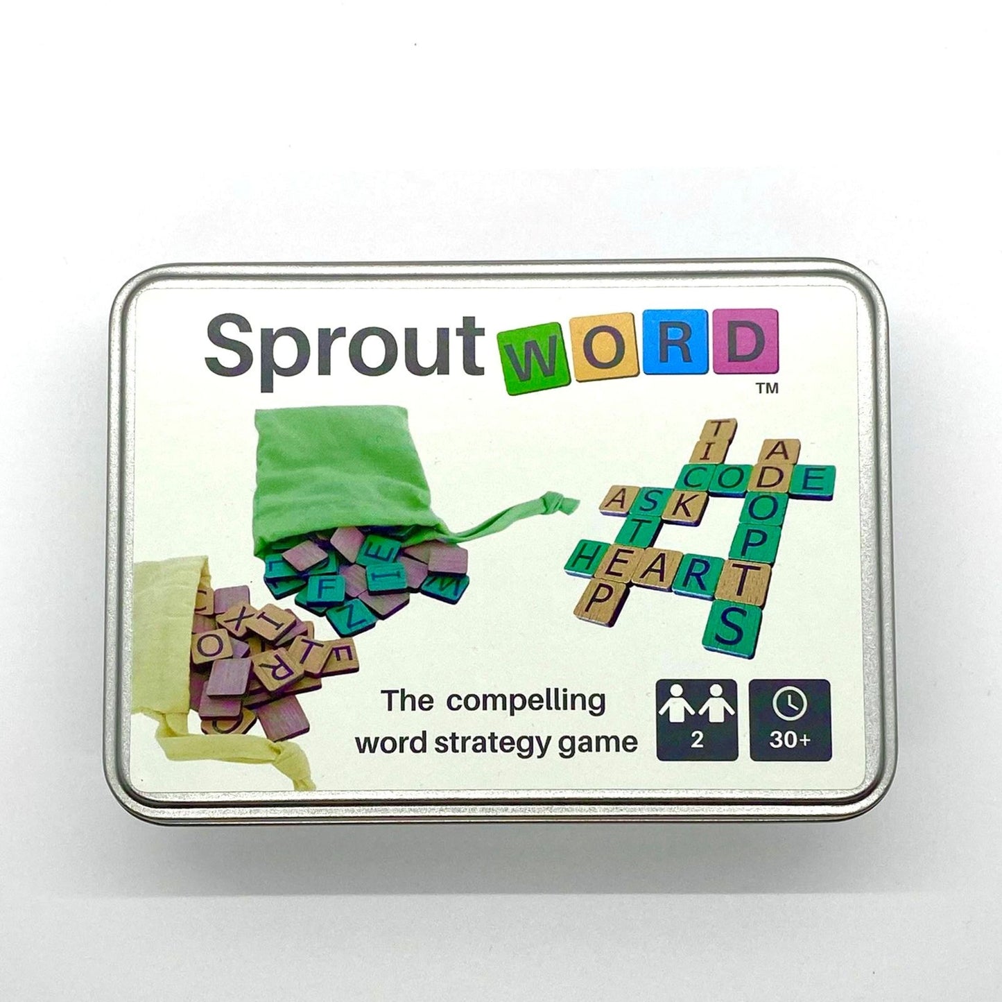 Sproutword Game  2 Player Tin - Eco game- eco-friendly tin