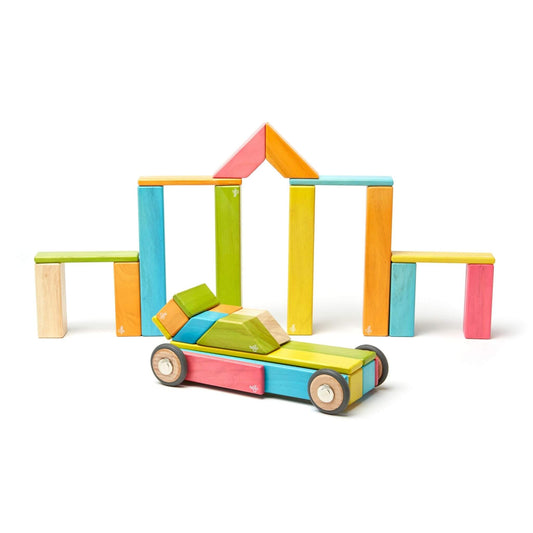 42 Piece Magnetic Wooden Building Blocks - wooden shapes
