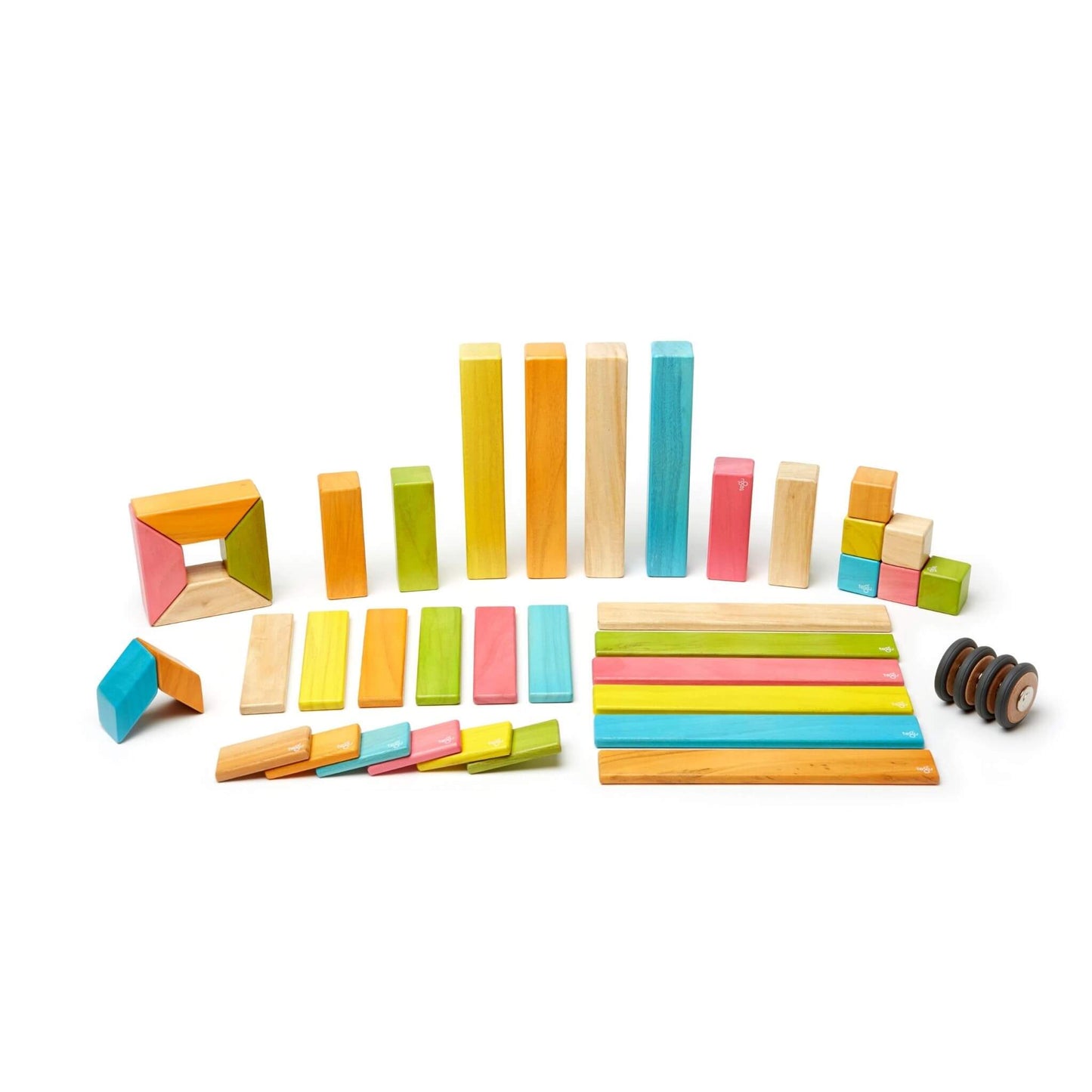 42 Piece Magnetic Wooden Building Blocks - all 42 pieces