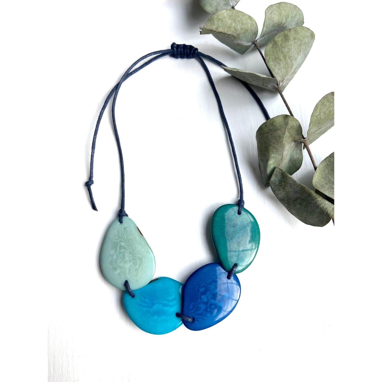 Handmade & Ethical Bead Necklace | 4-Bead Blues