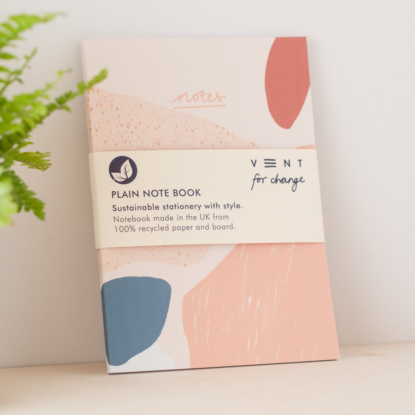 A5 Recycled Notebook  Sustainable & Eco Friendly Notebook - coral