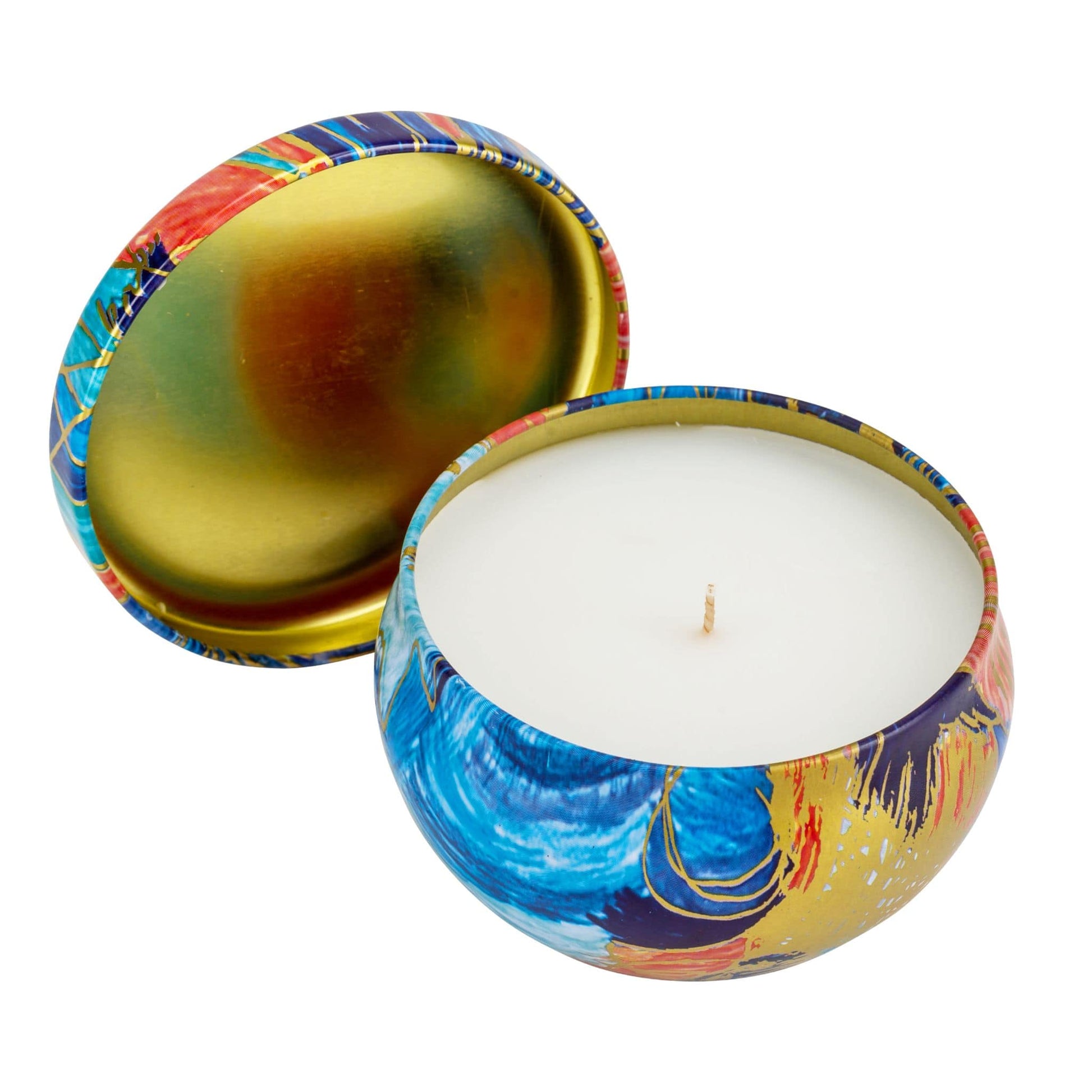 A Gift of Light Candle Tin  Warm Embrace - open