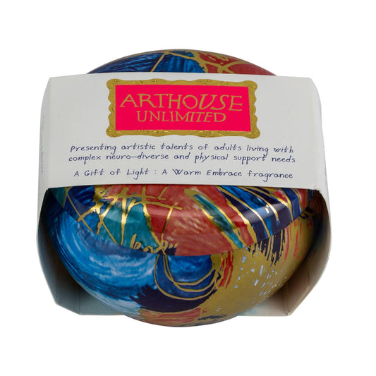 A Gift of Light Candle Tin  Warm Embrace - with packaging