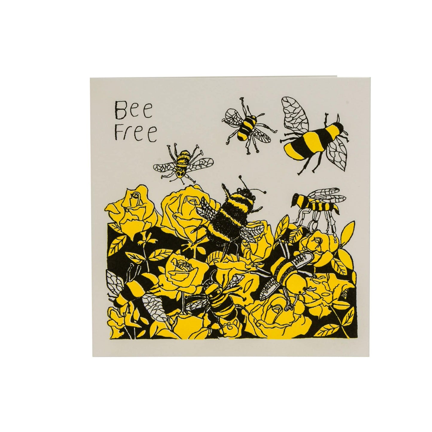 Bee Free  Blank Recycled Card